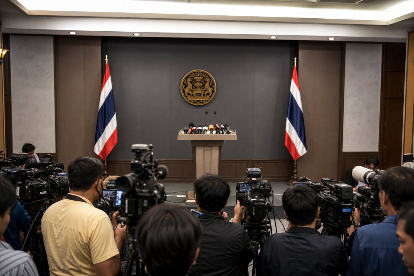 ภาพประกอบแถลงข่าวการเมือง