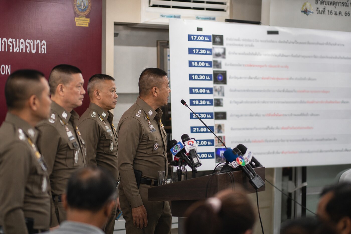 ภาพประกอบแถลงสอบสวนไทม์ไลน์