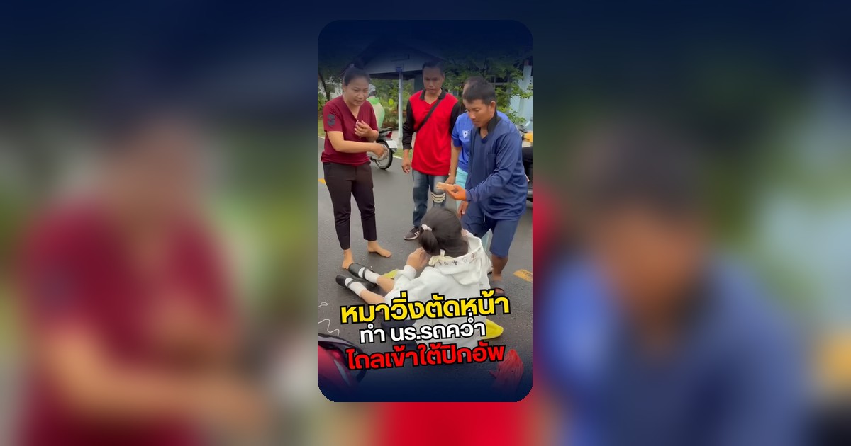 มอไซค์นักเรียนหักหลบหมาตัดหน้าล้มหน้ารถปิกอัพ อุบลฯ ชี้แจงเรื่องความรับผิด