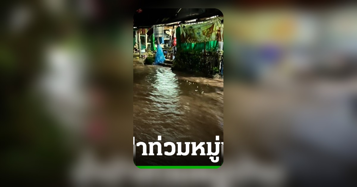ฝนถล่มเพชรบูรณ์ น้ำป่าเขาสันตาเพียไหลทะลักเข้าท่วมหมู่บ้านเป็นครั้งที่สอง