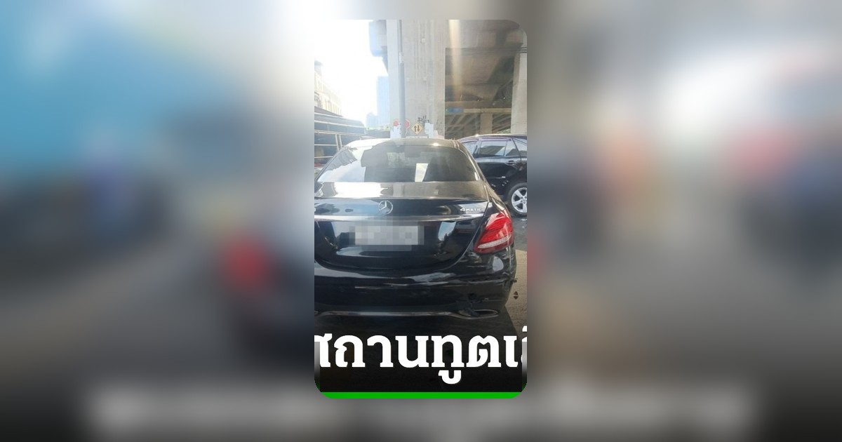 รถไฟชนรถเมล์ใกล้มักกะสัน รถเบนซ์สถานทูตเสียหาย 1 คัน