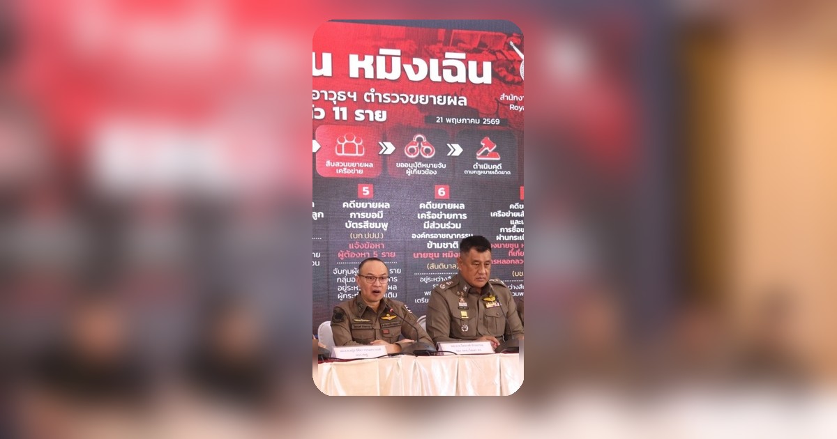 ตร.ขยายผลคดีหมิงเฉินซัน ฟัน 7 คดี จับ 11 ราย โยงแก๊งสแกมเมอร์กัมพูชา