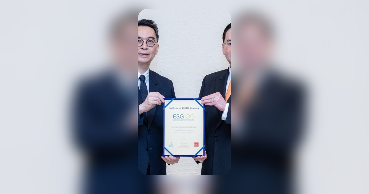 CKPower ตอกย้ำผลงาน ESG ติดทำเนียบหุ้น ESG100 รวด 5 ปีซ้อน