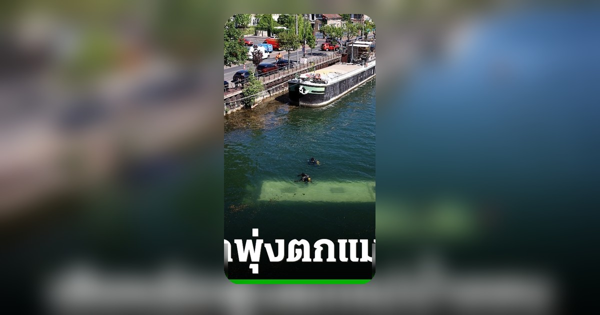 รถบัสฝึกขับพุ่งตกแม่น้ำแซน ใกล้กรุงปารีส ผู้โดยสาร 4 ชีวิตรอดปลอดภัย