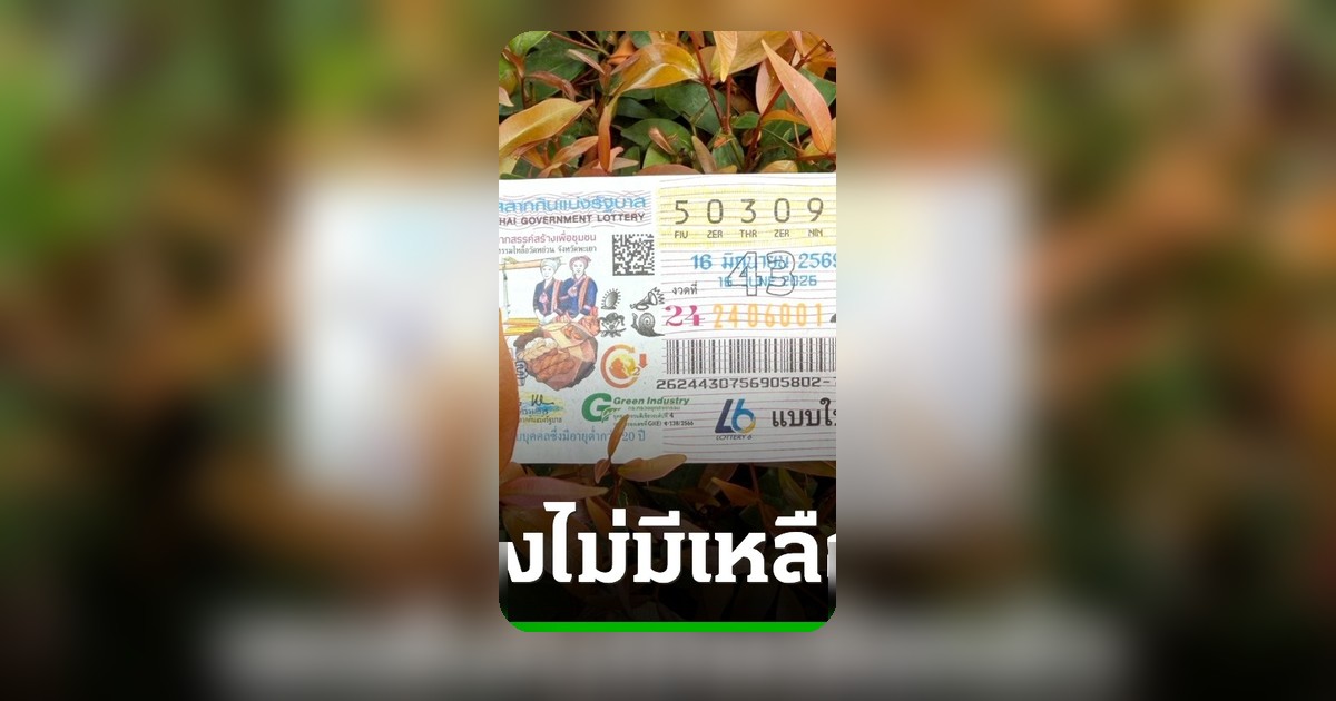 10 อันดับ เลขเด็ดขายดีงวด 16 มิ.ย. 69 พ่อค้าหวยยืนยันเลขดังหมดแผง