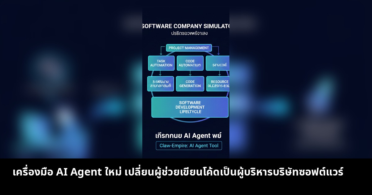 เครื่องมือ AI Agent ใหม่ เปลี่ยนผู้ช่วยเขียนโค้ดเป็นผู้บริหารบริษัทซอฟต์แวร์