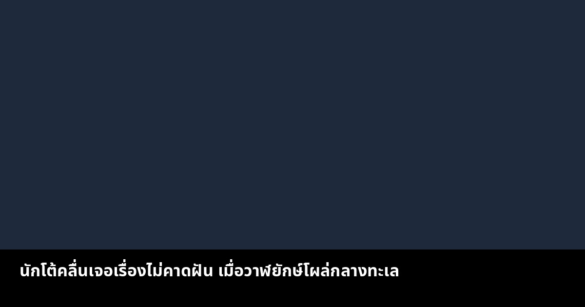 นักโต้คลื่นเจอเรื่องไม่คาดฝัน เมื่อวาฬยักษ์โผล่กลางทะเล