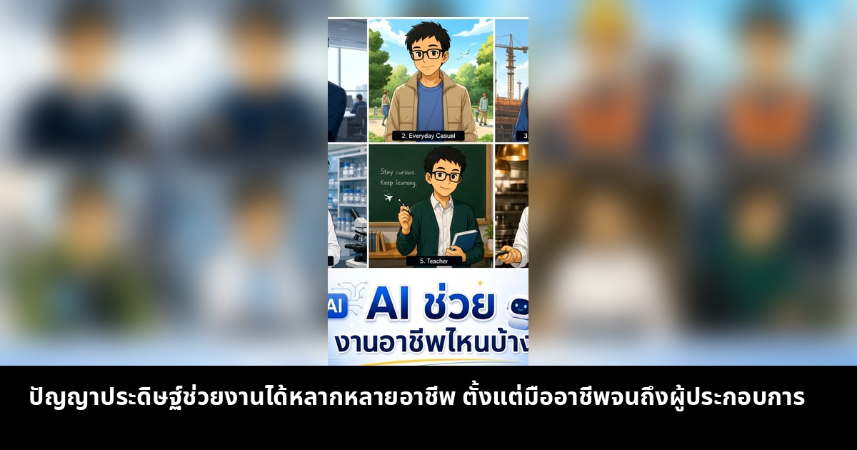 ปัญญาประดิษฐ์ช่วยงานได้หลากหลายอาชีพ ตั้งแต่มืออาชีพจนถึงผู้ประกอบการ