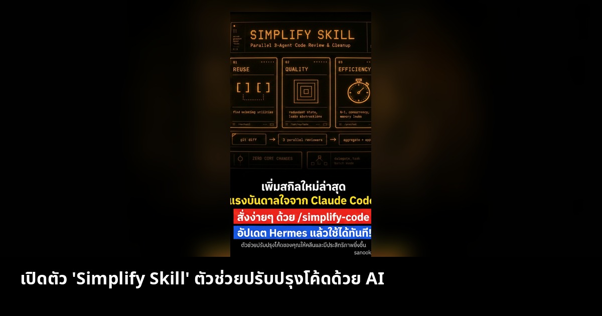ยกระดับการเขียนโค้ดด้วย Simplify Skill จากแรงบันดาลใจ Claude Code
